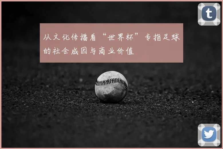从文化传播看“世界杯”专指足球的社会成因与商业价值